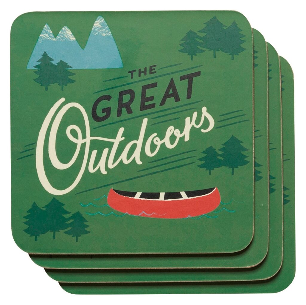 The Great Outdoors Cork-Backed Coasters