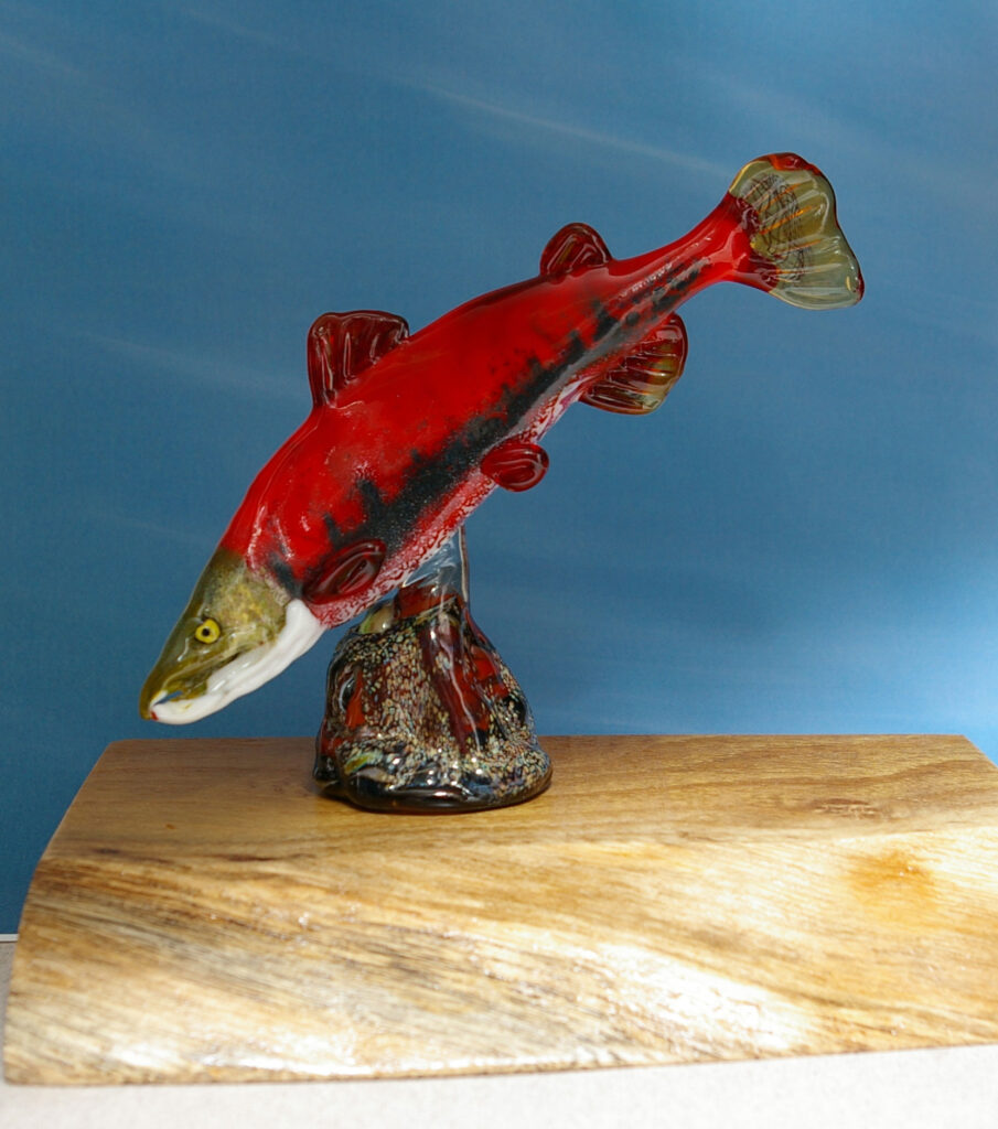 Sockeye Salmon Glass Sculpture