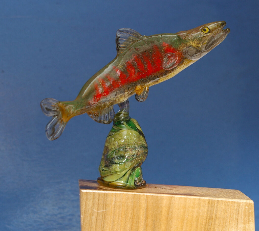 Chum Salmon Glass Sculpture