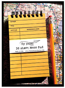 Spiral Library Card Memo Pad
