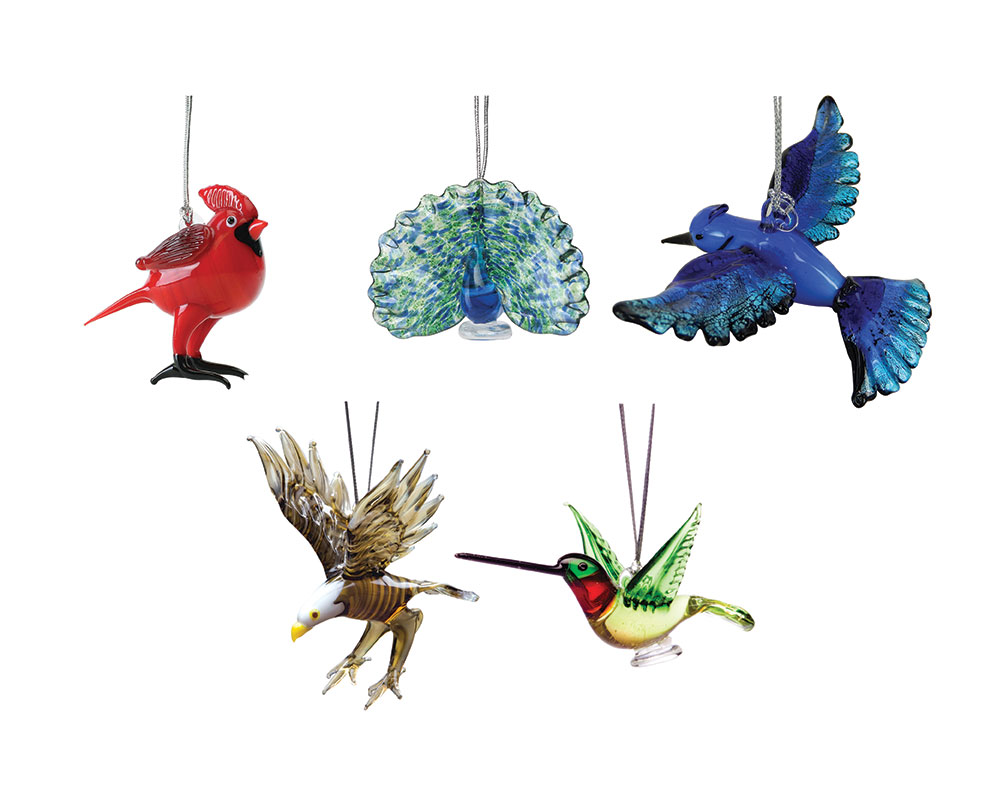 Glassdelights Bird Ornaments