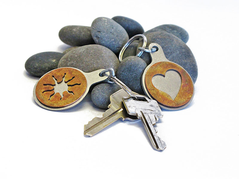 Key-Pull Copper & Stainless Keychain