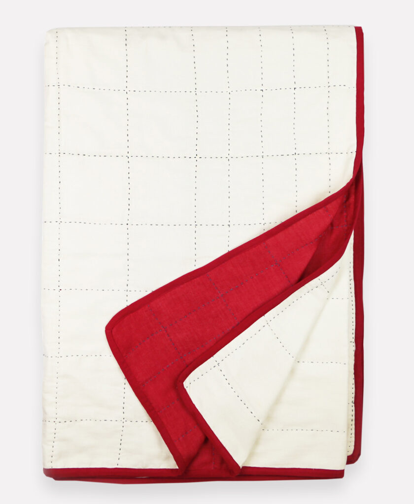 Organic Cotton Grid Throw