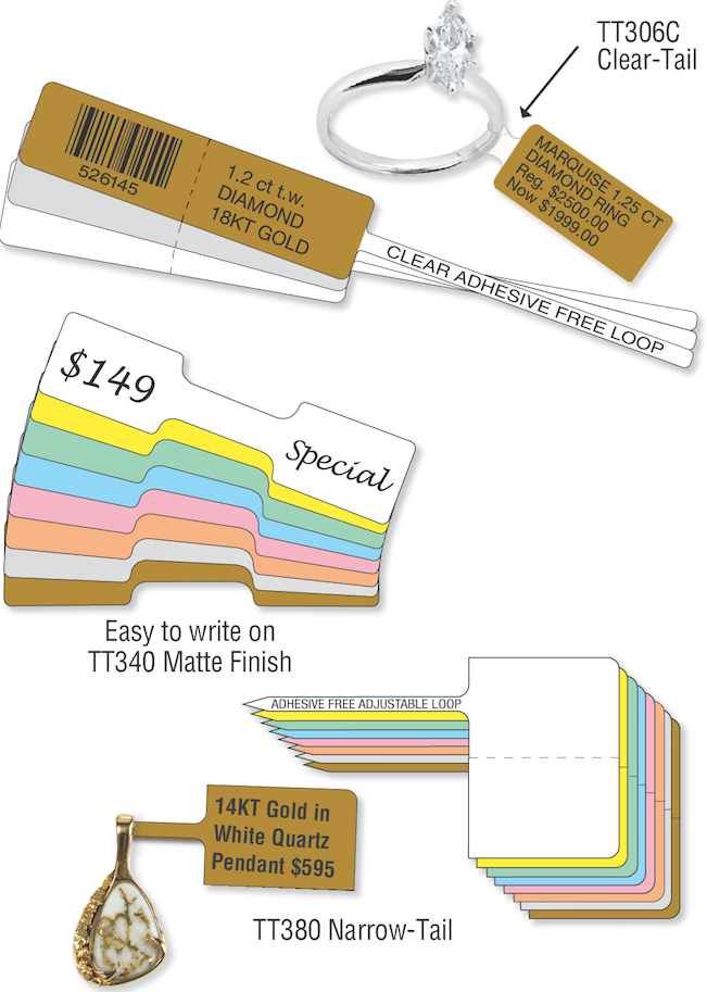 Clear-Tail Matte Finish Tags
