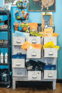 Barque creative displays using file cabinets