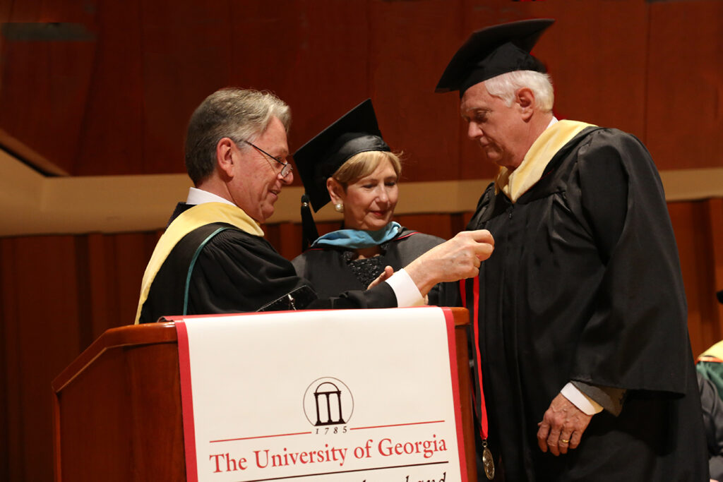 Maxine, Bob Burton presented Medallion of Honor from UGA College of Agriculture