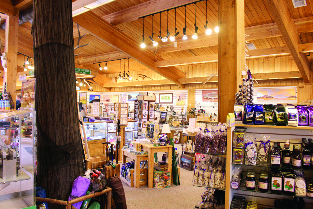 Cedar Tree Gift Shop is the busiest store in massive Glacier National Park
