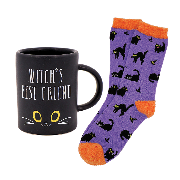 Witch’s Best Friend Mug & Sock Set