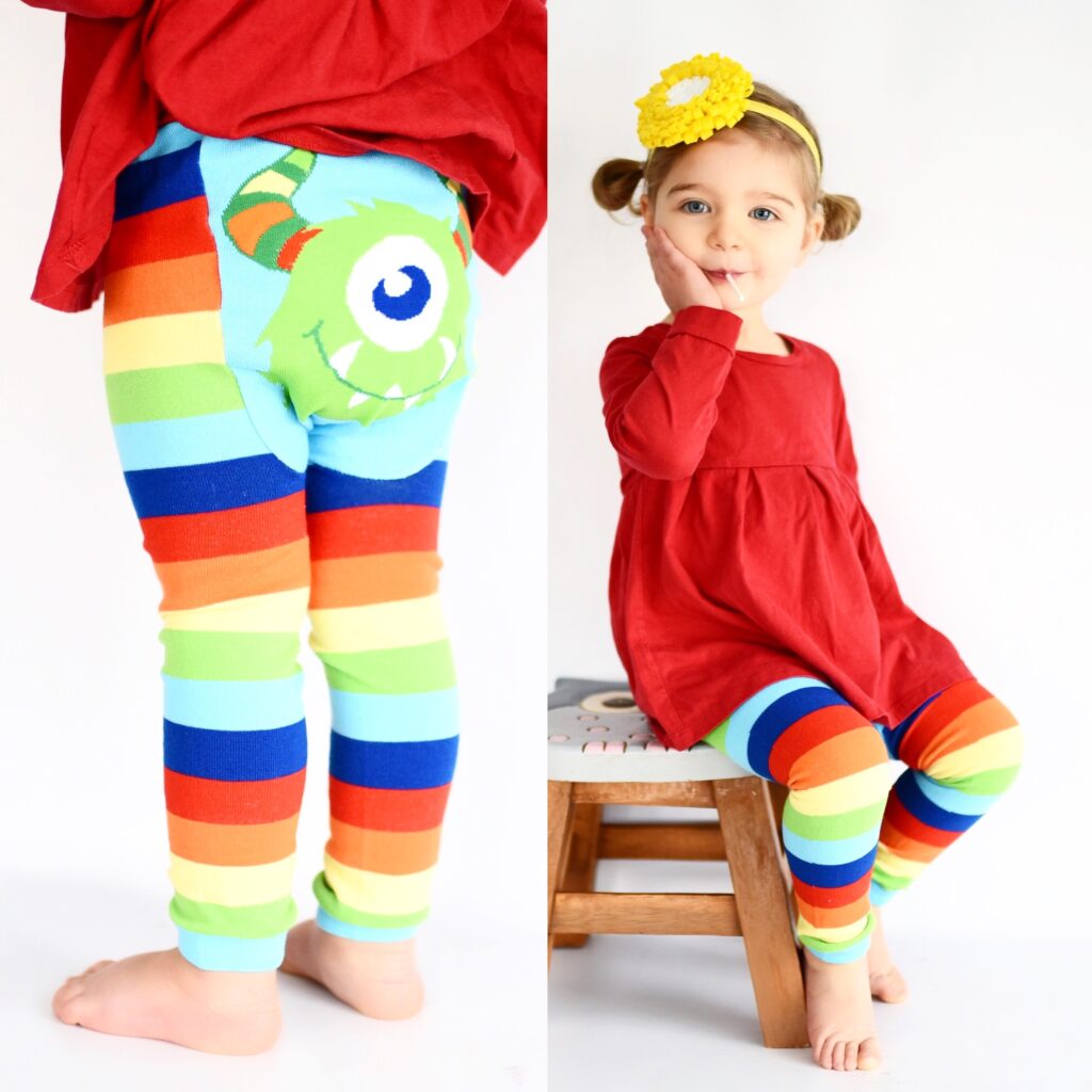 Rainbow Monster Doodle Pants