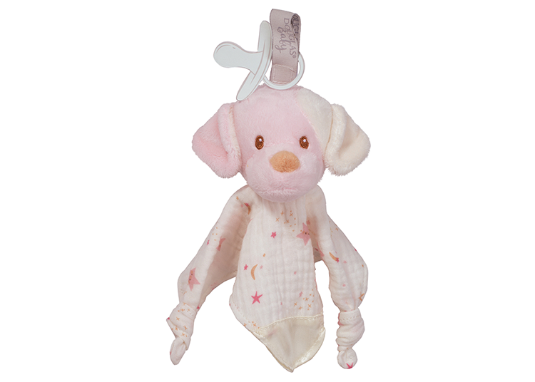 Rosy Cream Puppy Paci Lovey