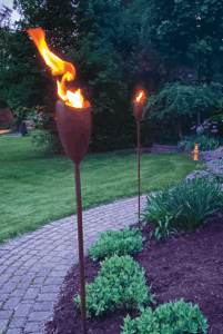 Hammered Metal Torch from Echo Valley