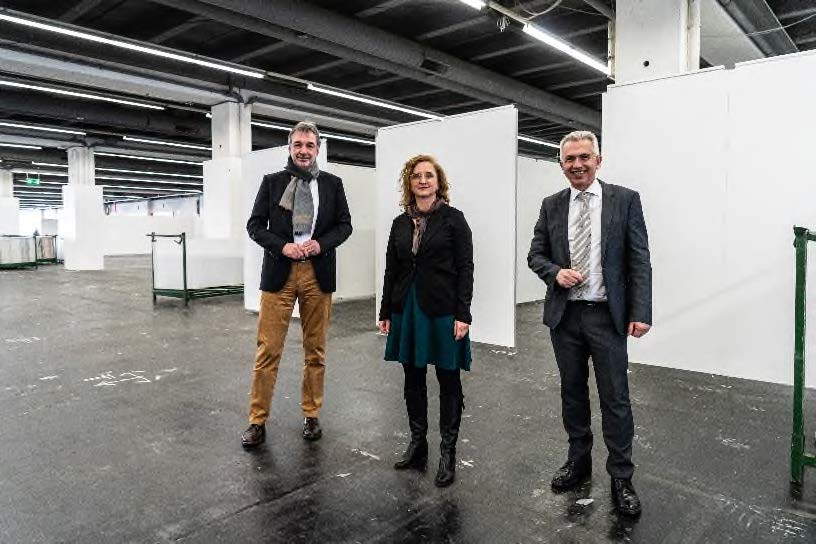 Messe Frankfurt prepares first aid center for Ukraine refugees