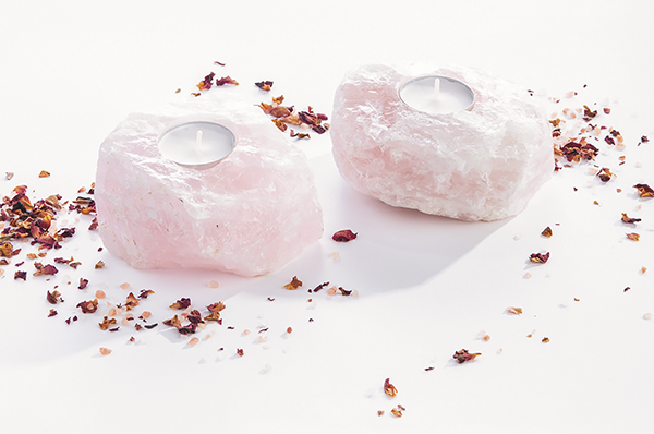 Rose Quartz Candle Holder: GeoCentral