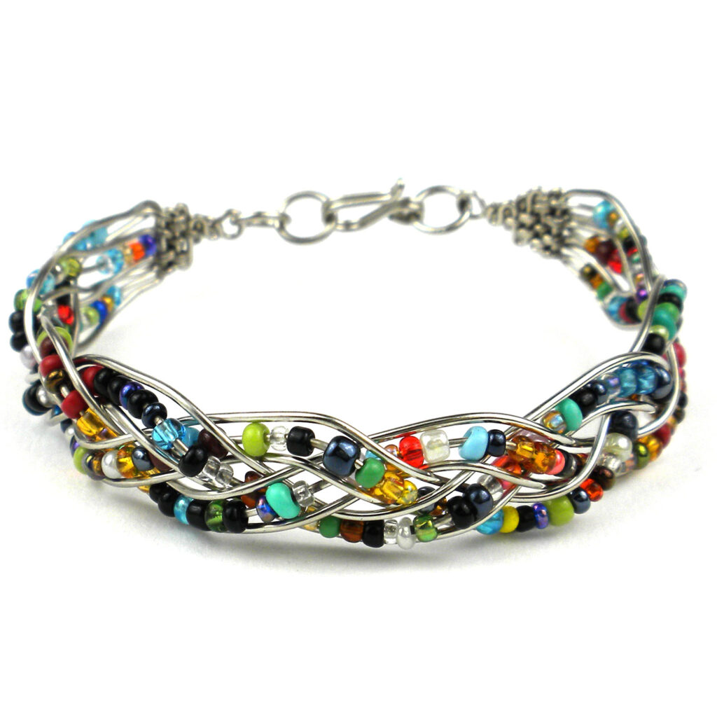 Woven Silver-Plated Copper Wire Bracelet