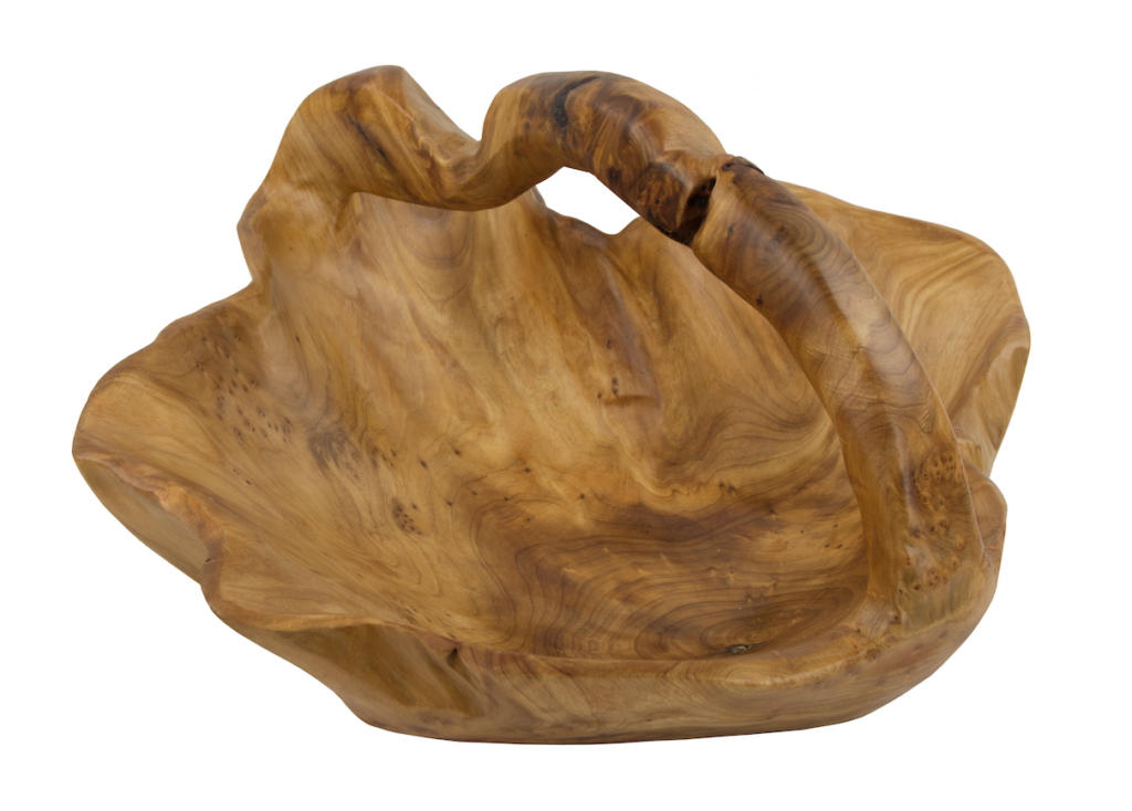 Hand-Carved Wood Baskets & Bowls