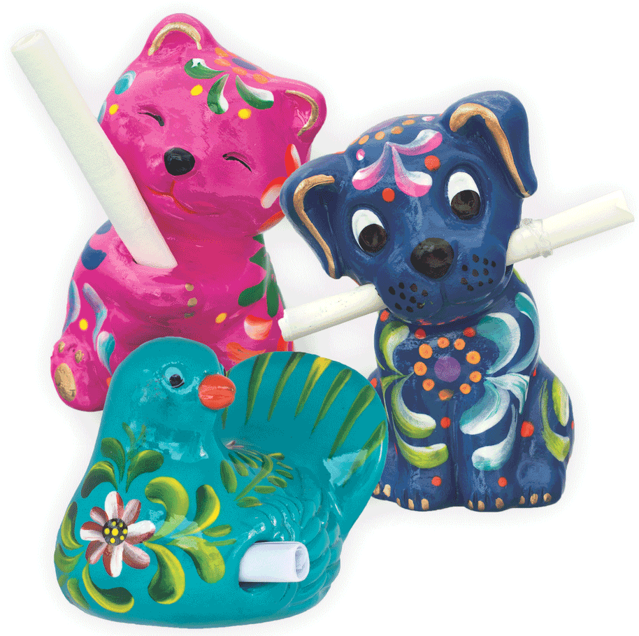Hand Painted Ceramic Messengers