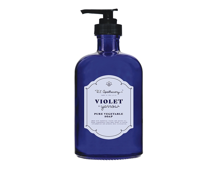 US Apothecary Violet + Yarrow Liquid Soap: K. Hall Studio