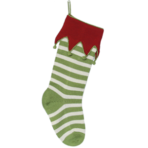 Melange Green Elf Stocking