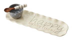 Happy Ruffle Tray & Dip Set from Mud Pie