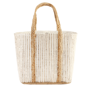 Metallic Jute Tote from Mud Pie