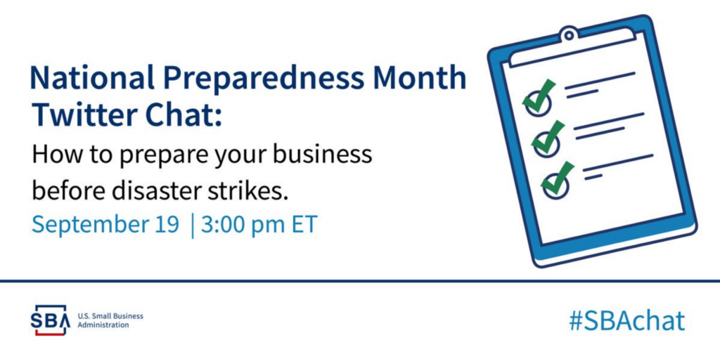 Learn how to prepare for disasters at Twitter chat, webinar