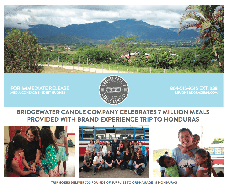 Bridgewater Candle Company takes Brand Experience trip to Honduras