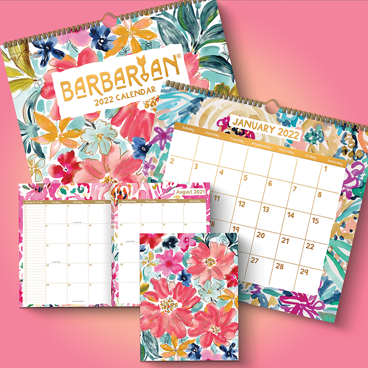 Artisan by LANG Barbarian Spiral Calendar & Monthly Planner