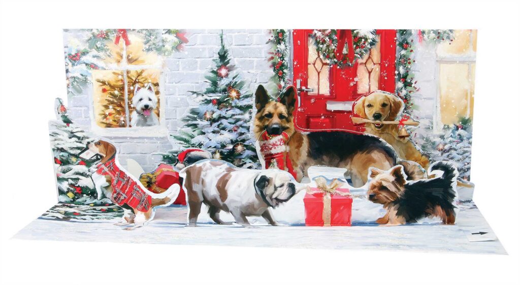 Holiday Dogs Pop-up Greeting Card