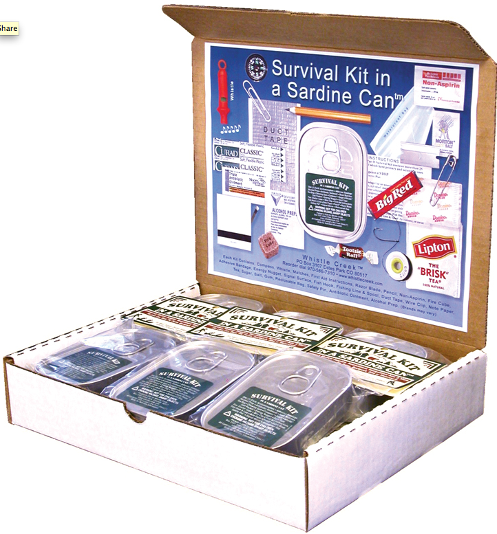 Survival Kit in Sardine Can