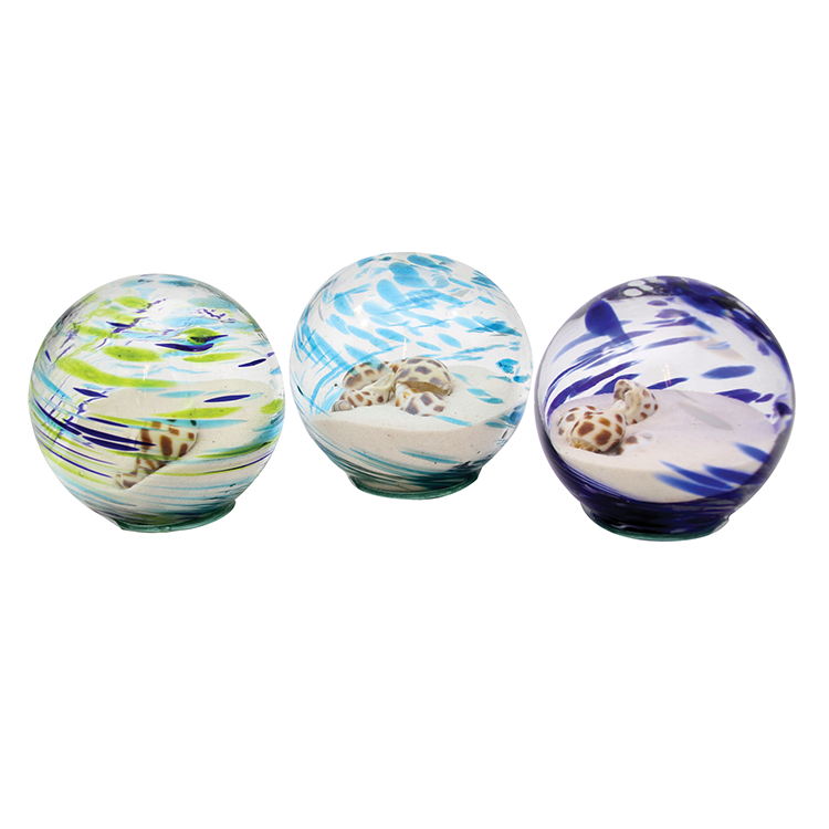 Beach Orb With Sand & Shells