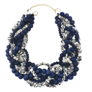 Kantha Indigo Braided Collar Necklace from WorldFinds