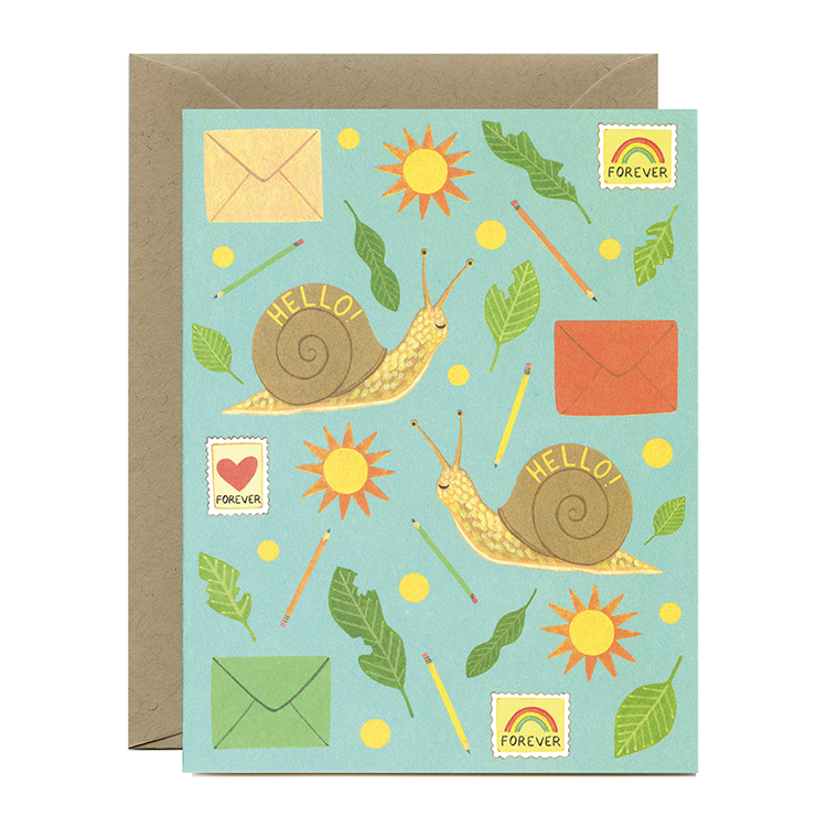 Snail Mail Hello Greeting Card