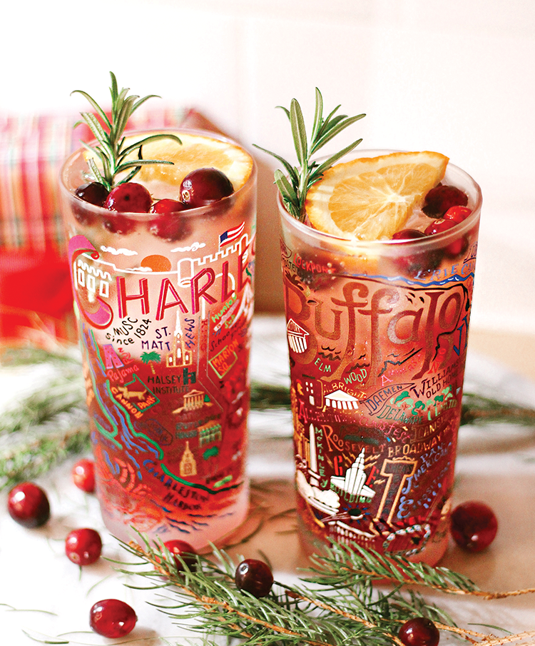 Geography Cocktail Glasses