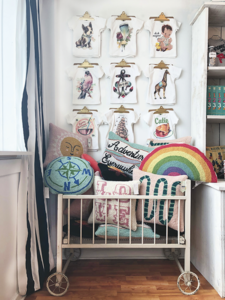 drooz boho display for a baby's room