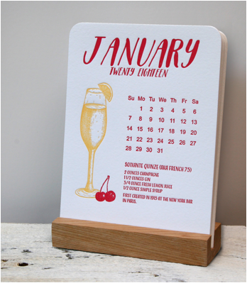 Acclaimed letterpress greeting card company Sky of Blue cards debuts 2018 calendar, 2017 holiday collection
