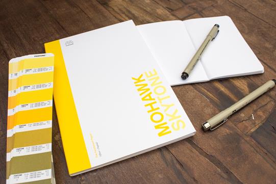 Mohawk redesigns swatchbook for Skytone paper grade