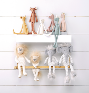 Plush for baby in neutral colors from Mud Pie