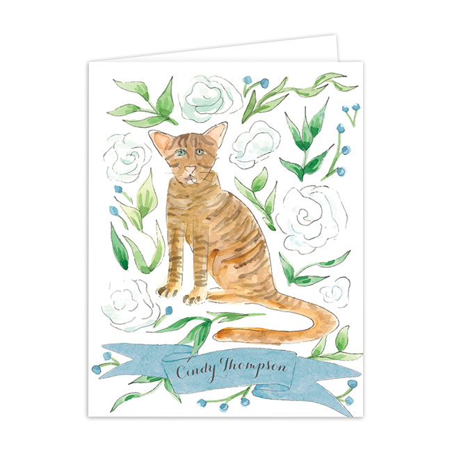 Tigger Cat Folded Note by Flower & Vine
