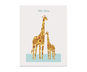Baby Girl Giraffe Card from Seashell Paper Co.