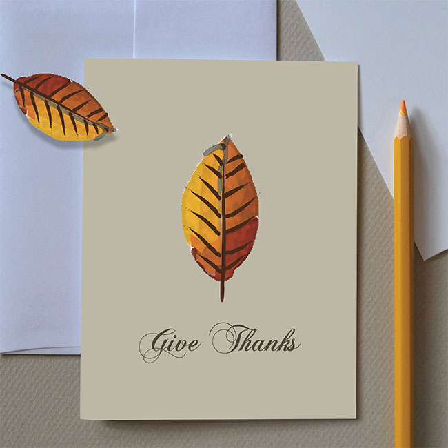 Thanks Giving Leaf Card